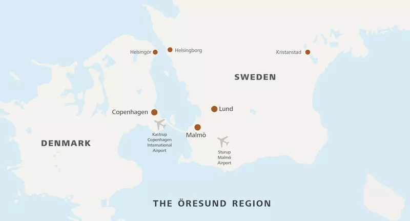 The Öresund Region. Map.